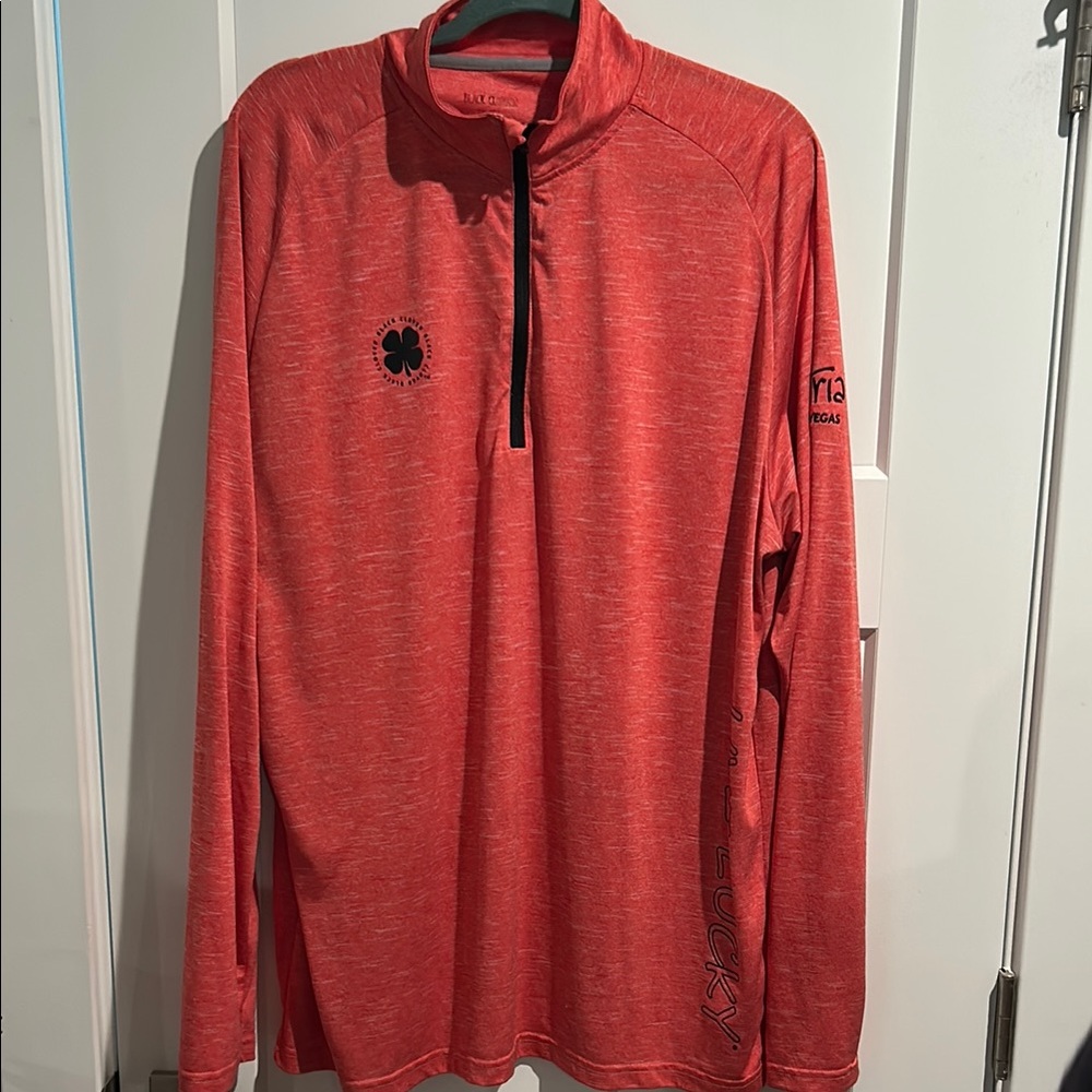Orange and Black Long Sleeve Tee with Relaxed Fit